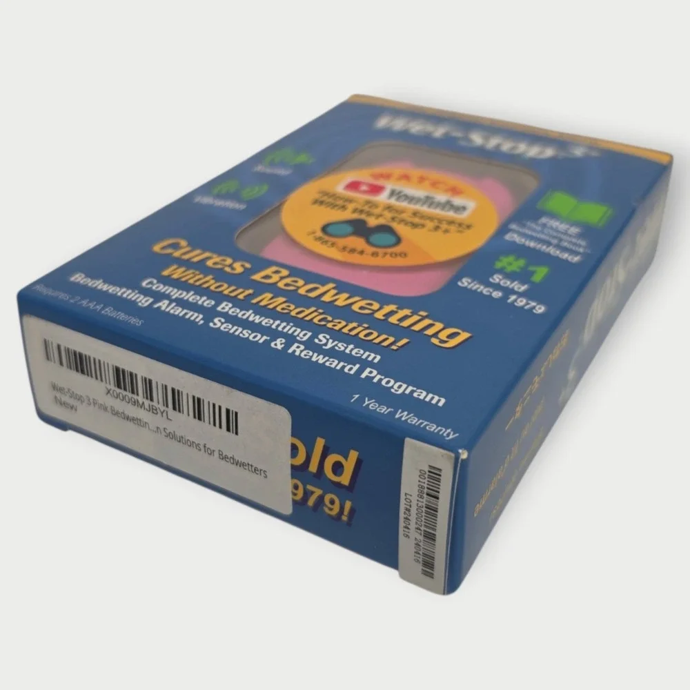 Wet-Stop 3 PINK Bedwetting Enuresis Alarm with Loud Sound and Strong Vibrations